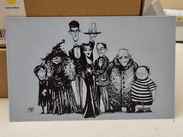 Família Addams Quadro 3D