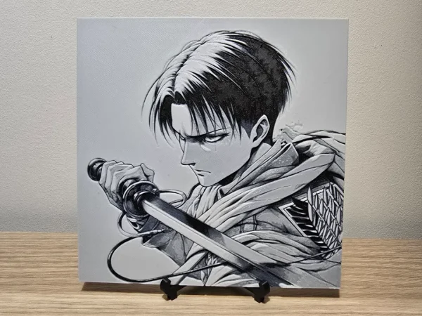 Quadro 3D Levi Ackerman – Attack on Titan