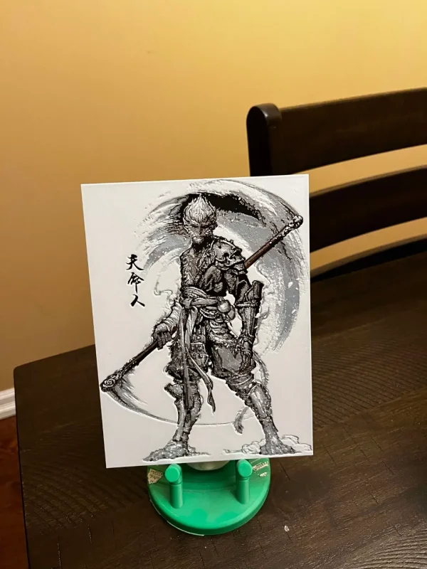 Quadro 3D – Wukong | Black Myth: Wukong (15x20 cm)