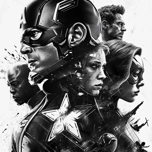 Quadro 3D – Vingadores Unidos (20x20 cm) - Image 3