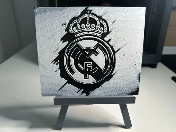Quadro 3D – Escudo Real Madrid (15x15 cm)